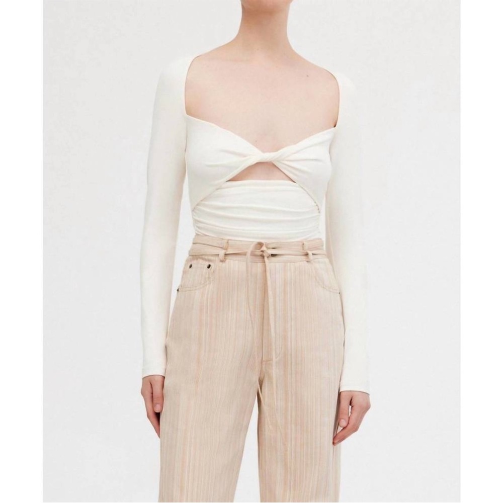 Significant Other - Posie Long Sleeve Top in Cream Cross front US4/Small- NWT